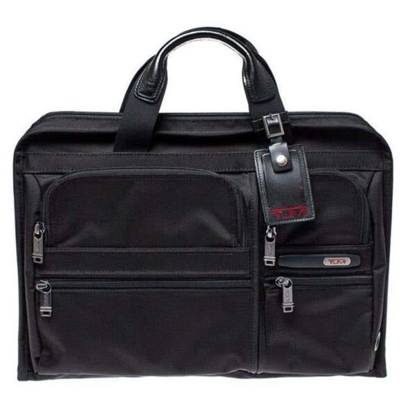 TUMI Black Nylon Gen 4.2 Organizer Portfolio Briefcase - Picture 1 of 16
